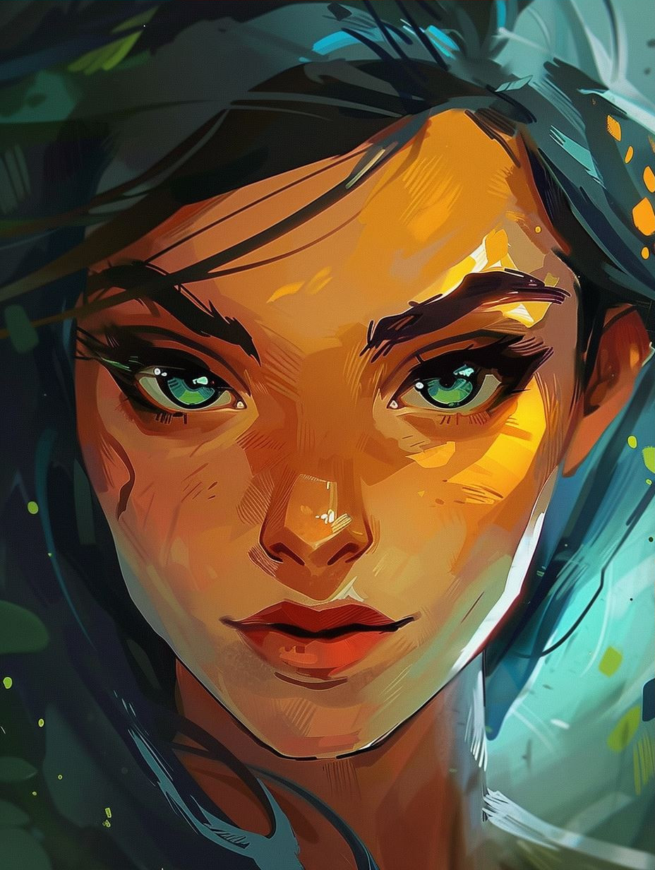 Dual Element Gaze Portrait - Image 3
