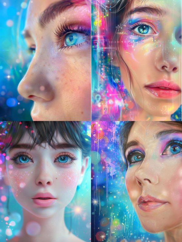 Celestial Glimmer Ethereal Portrait