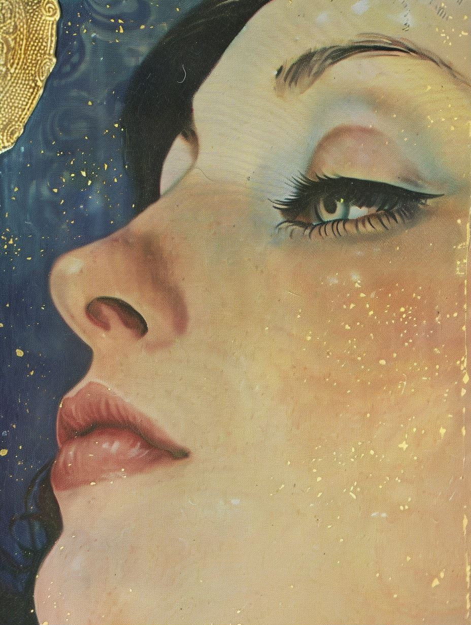 Celestial Gaze in Gold Dust - Image 1