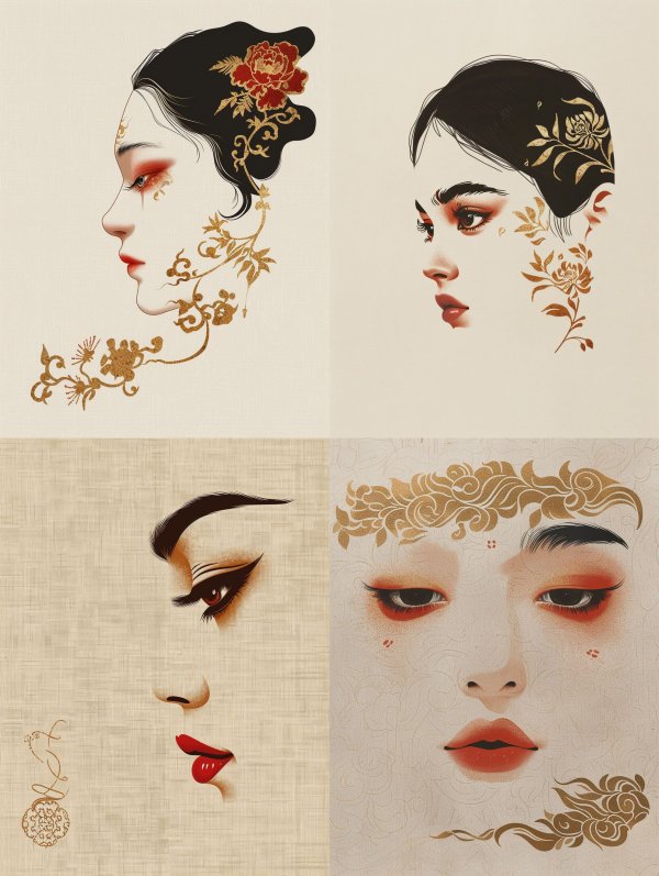 Golden Floral Ethereal Portraits