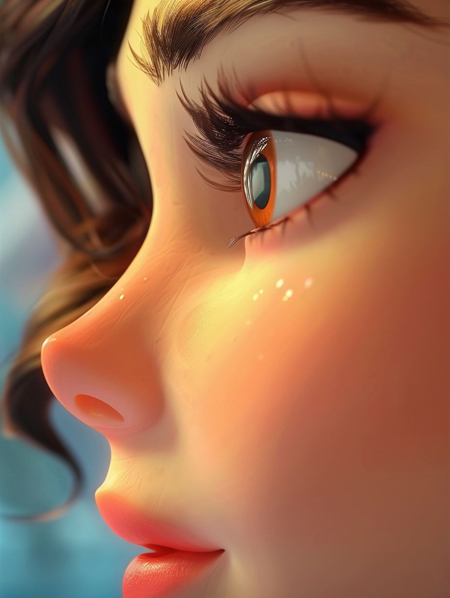 Ethereal Gazes: A Study in Digital Beauty - Image 1