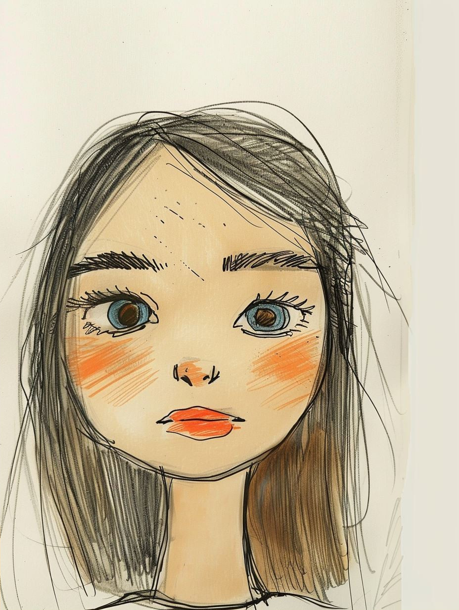 Melancholic Sketch of Ethereal Beauty - Image 2