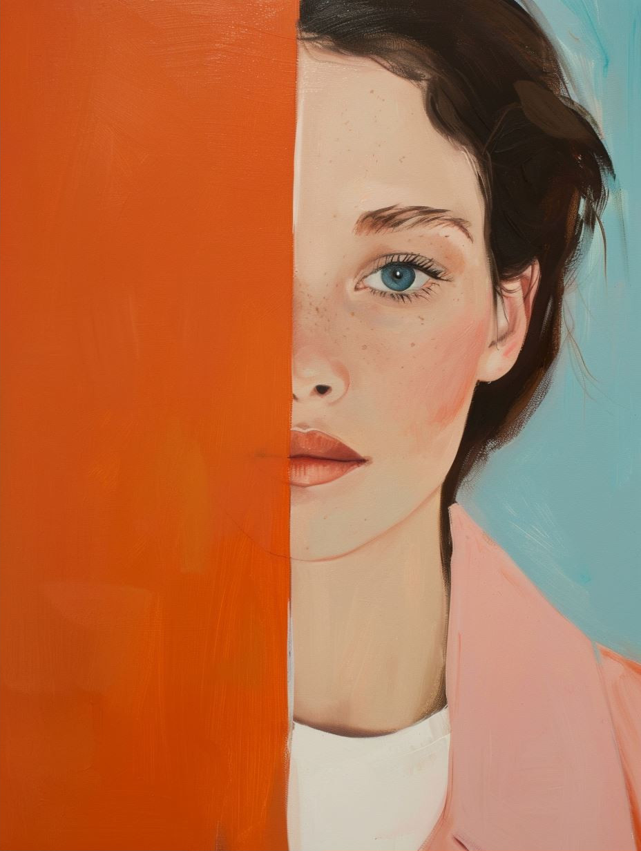 Serene Gaze in Warm Hues - Image 2
