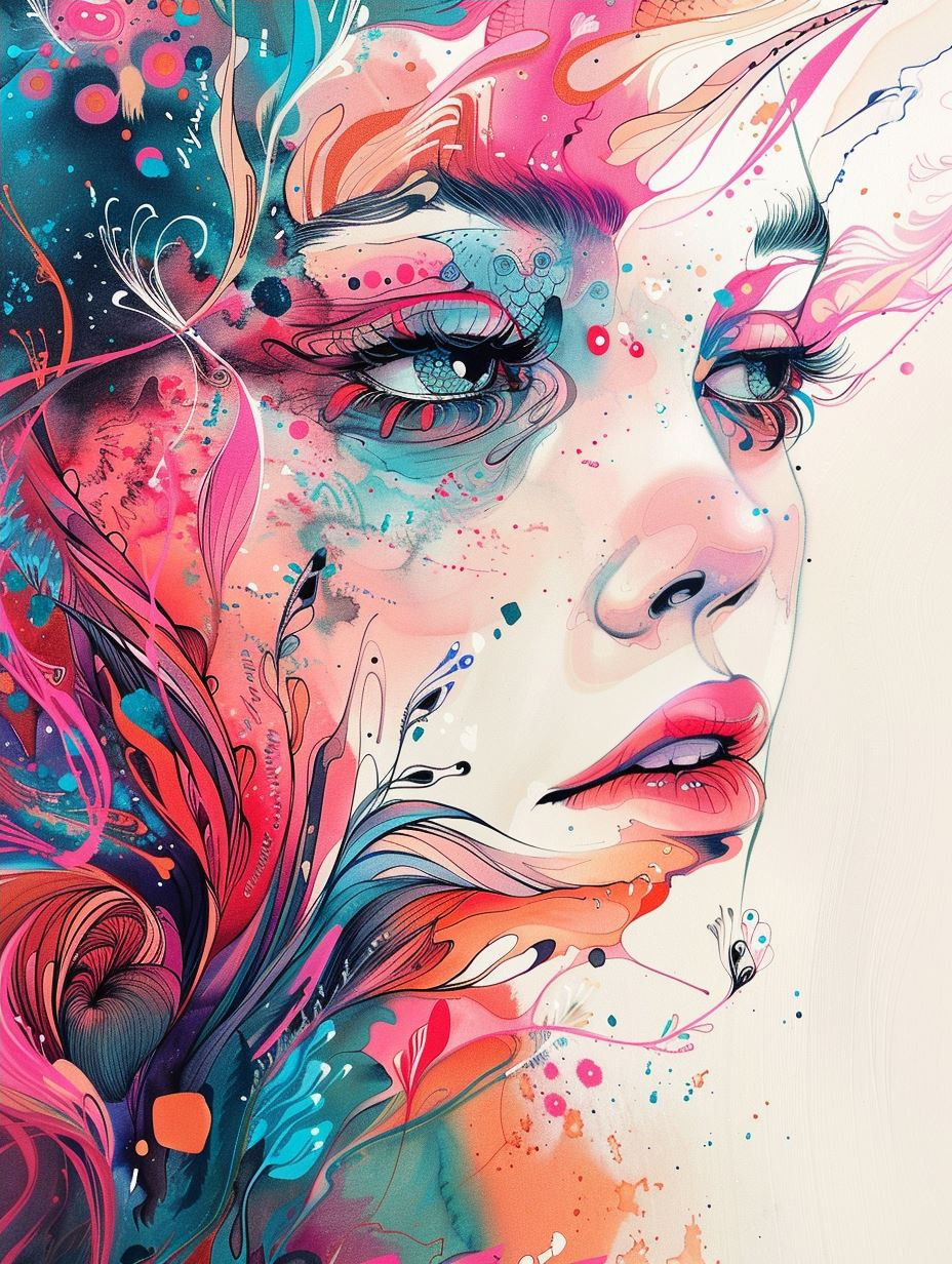 Vibrant Ethereal Portrait Fusion - Image 4
