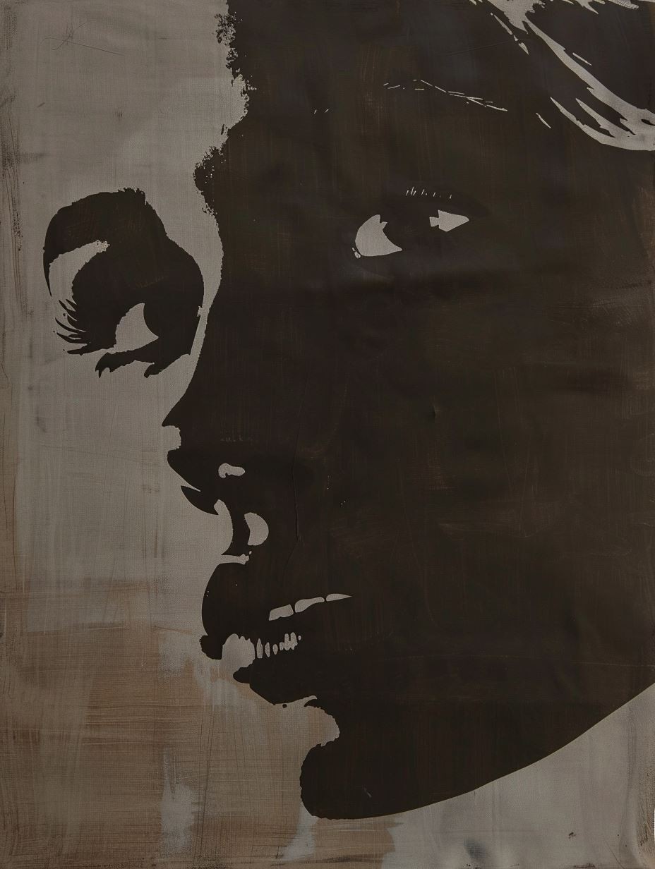 Minimalist Noir Silhouette Portrait - Image 4