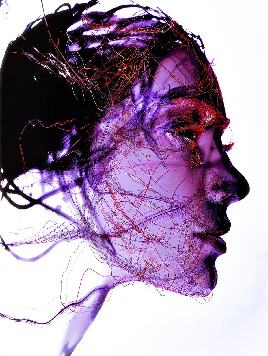 Neon Ethereal Portrait Fragments - Image 3