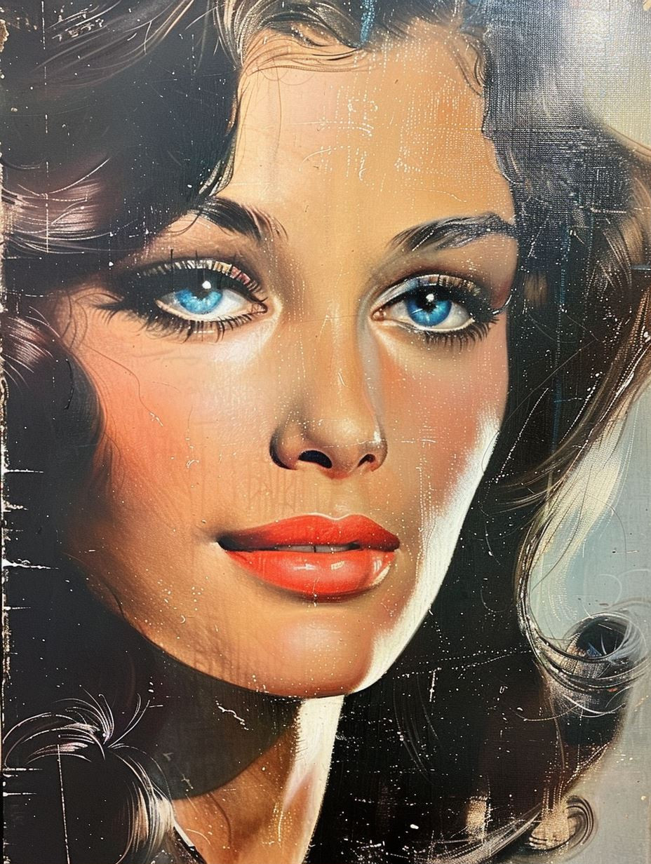 Vintage Glamour Oil Portraiture - Image 1