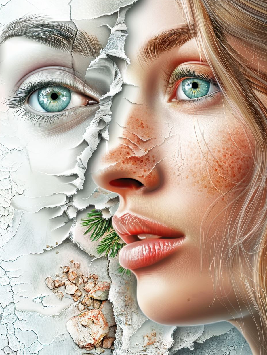 Ethereal Gaze in Floral Silk - Image 4