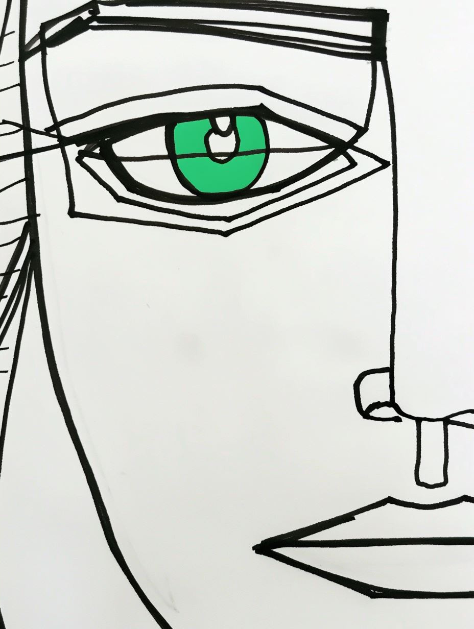 Abstract Cubist Line Art Portraits - Image 4