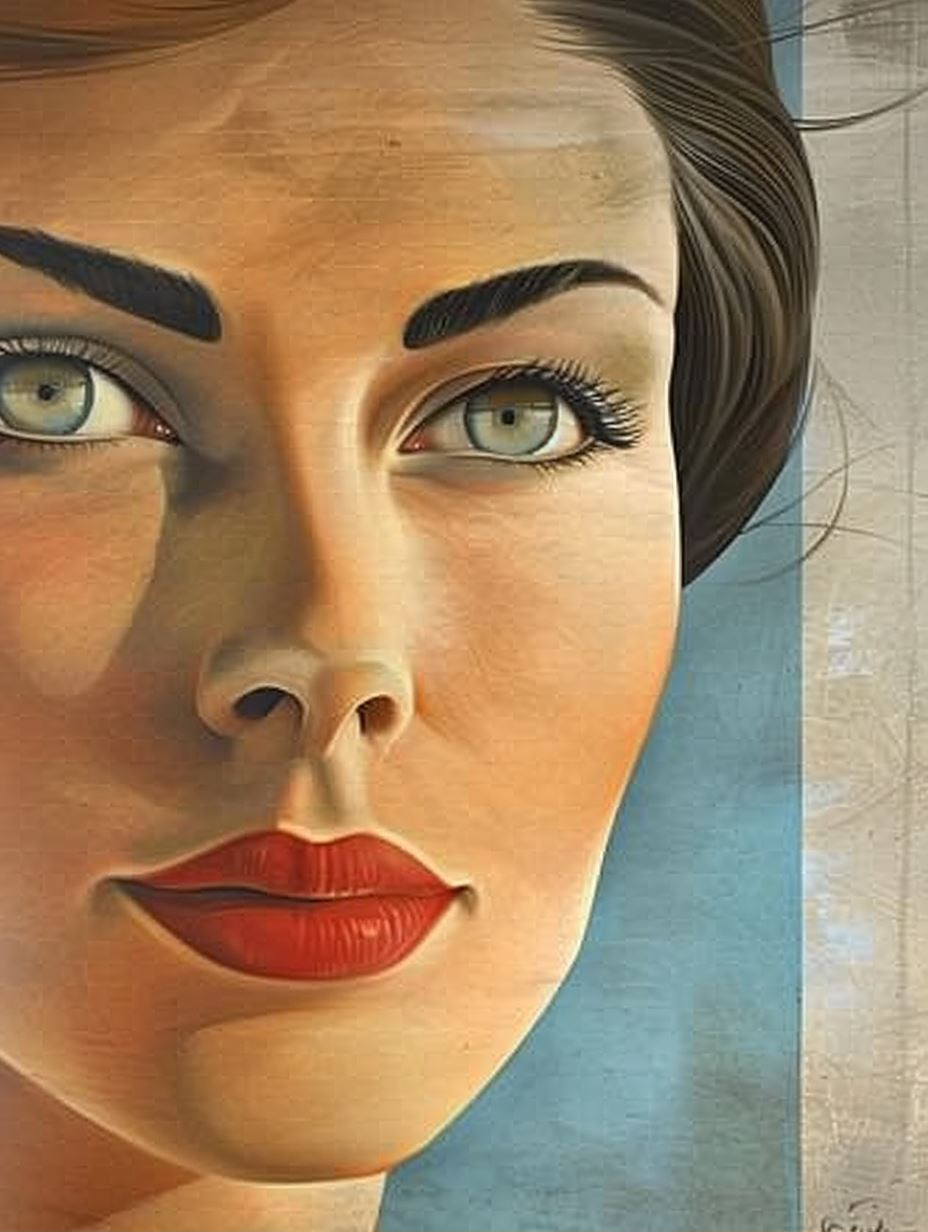 Vintage Glamour Portrait Study - Image 1