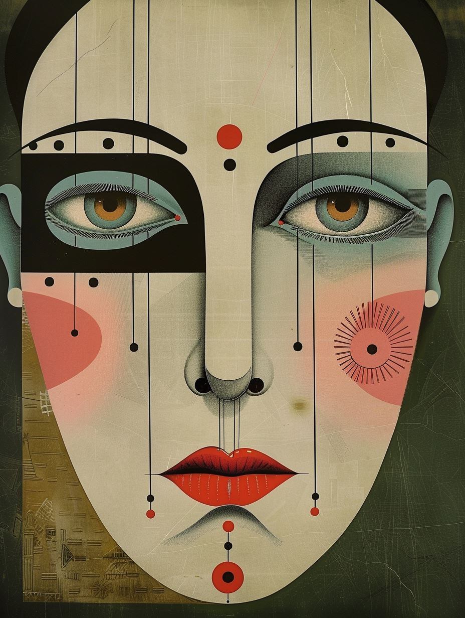 Abstract Geometric Female Portraits - Image 2