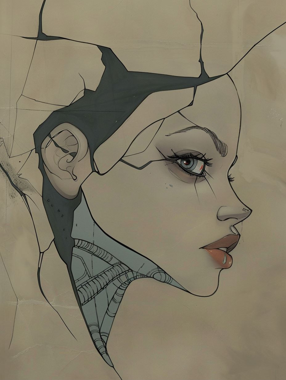 Sepia Toned Military Sketch - Image 2