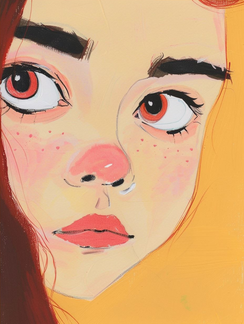 Vibrant Pastel Portrait Study - Image 4