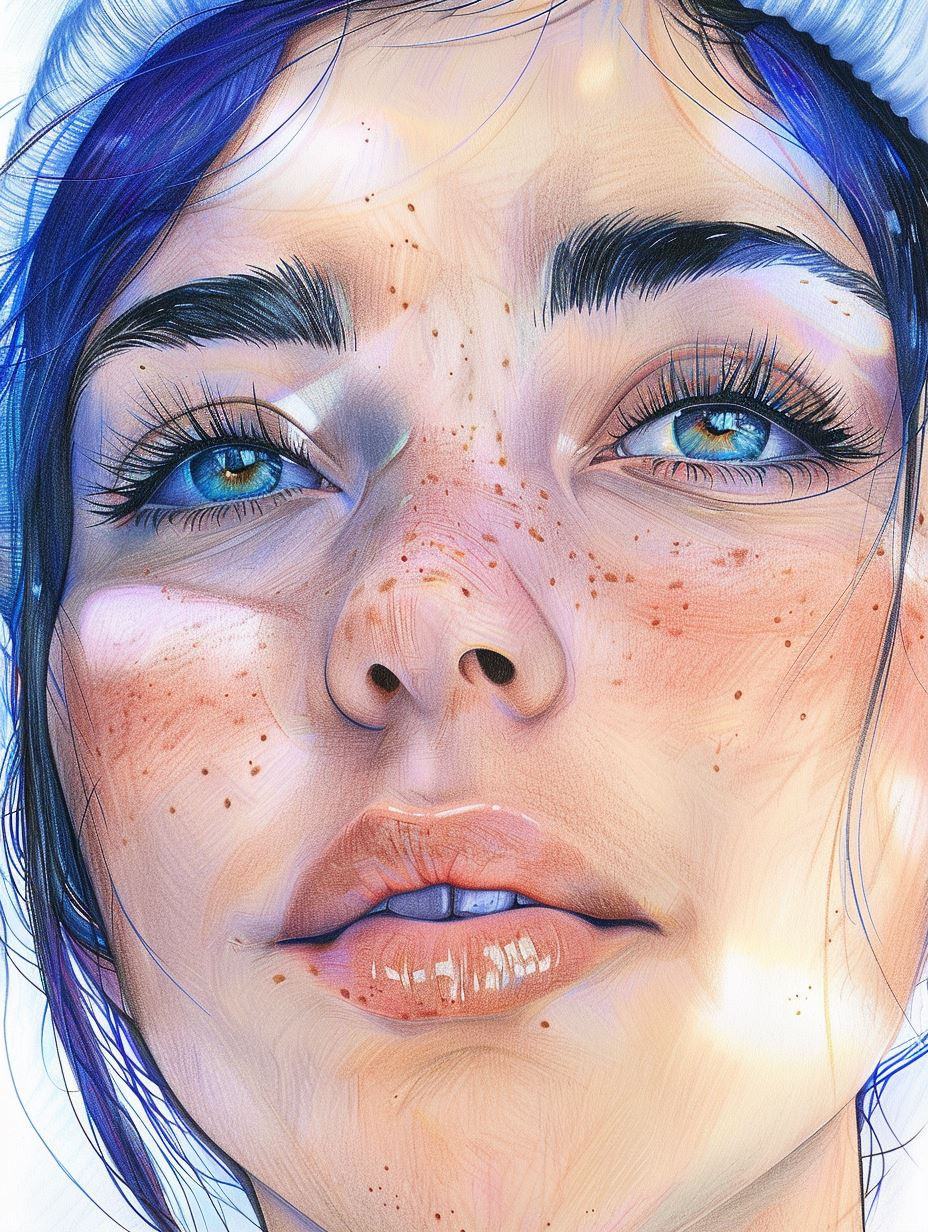 Ethereal Gaze: A Digital Portrait Study - Image 1