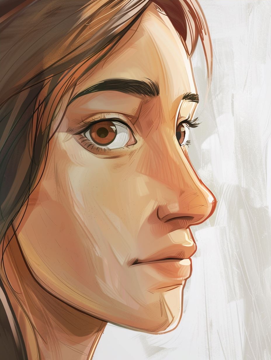 Ethereal Gaze in Digital Paint - Image 4