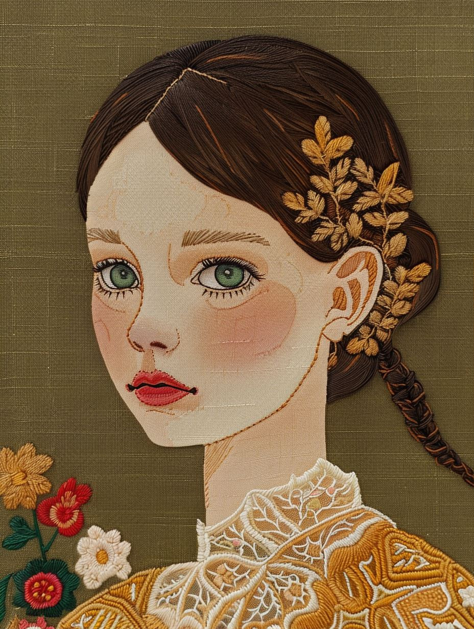 Intricate Threadwork Portrait Study