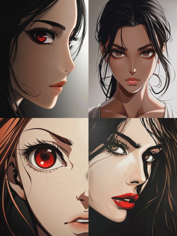 Dark Ethereal Anime Portraits
