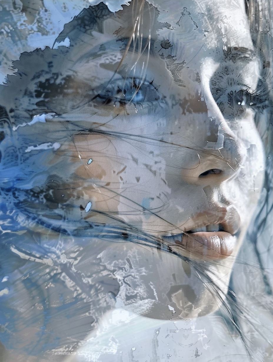 Fragmented Gaze in Blue - Image 3