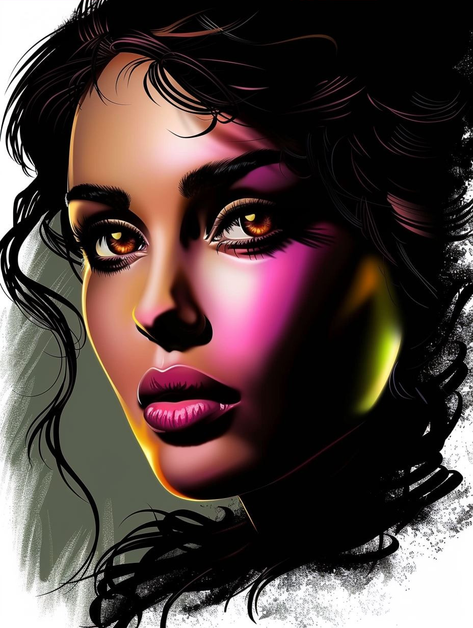 Neon Dreams: Digital Portrait Series - Image 3
