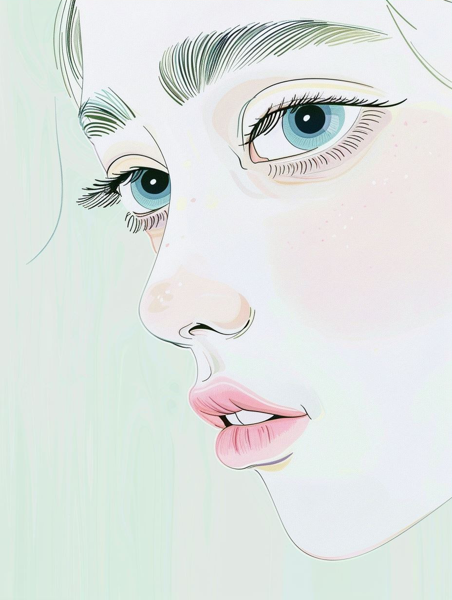 Ethereal Pastel Floral Portrait - Image 3