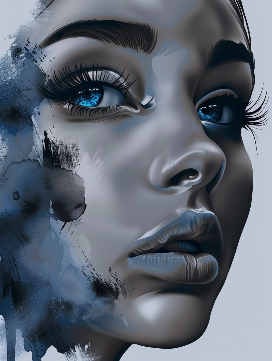Frozen Azure Gaze - Image 2