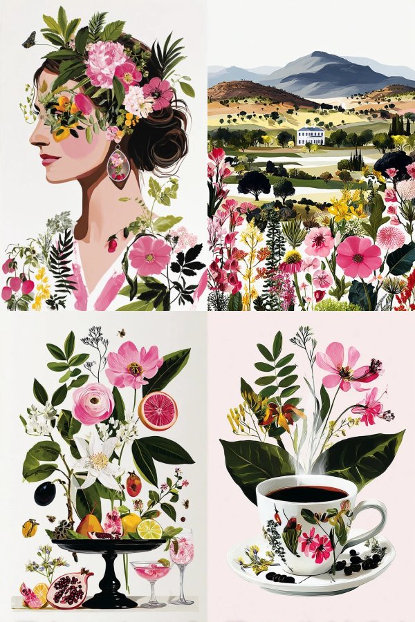 Floral Elegance in Art and Nature