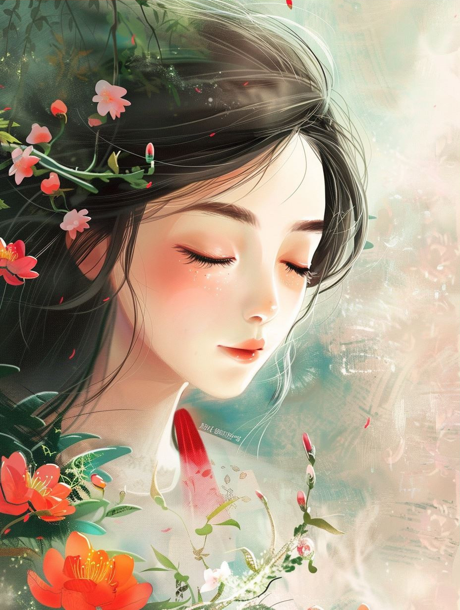 Ethereal Blooms: A Digital Portrait Series - Image 3