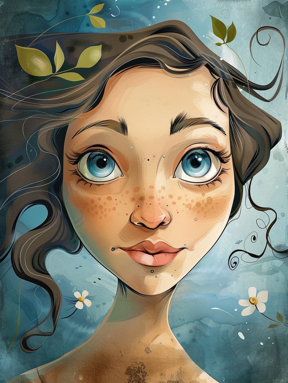 Melancholy Gaze Digital Portrait - Image 4