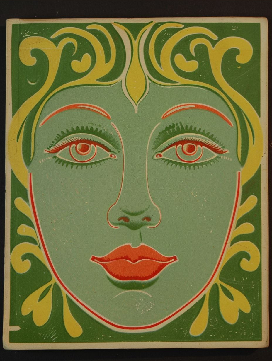 Vintage Art Nouveau Female Portrait Prints - Image 3