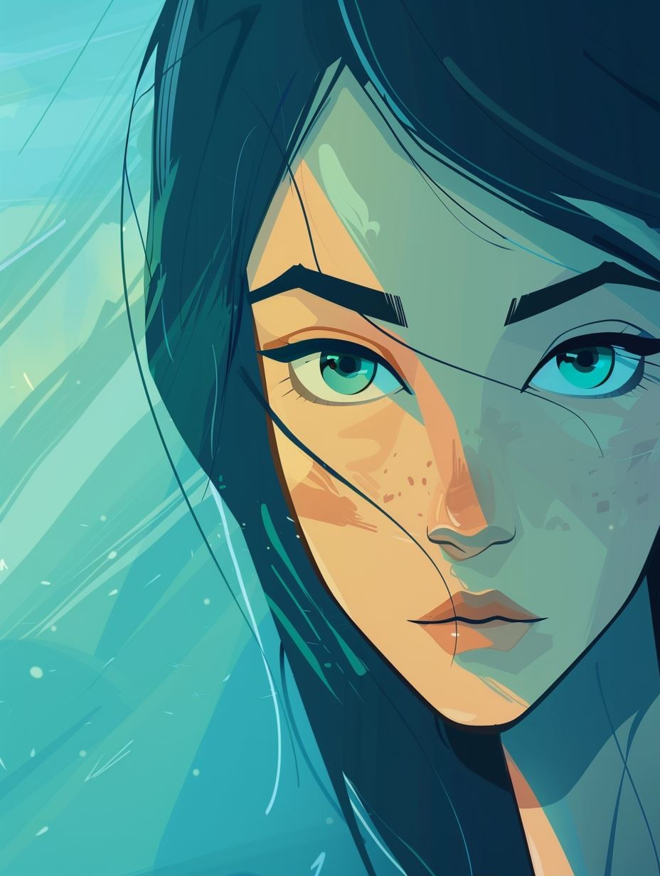 Azure Dream Portrait 3 - Image 1