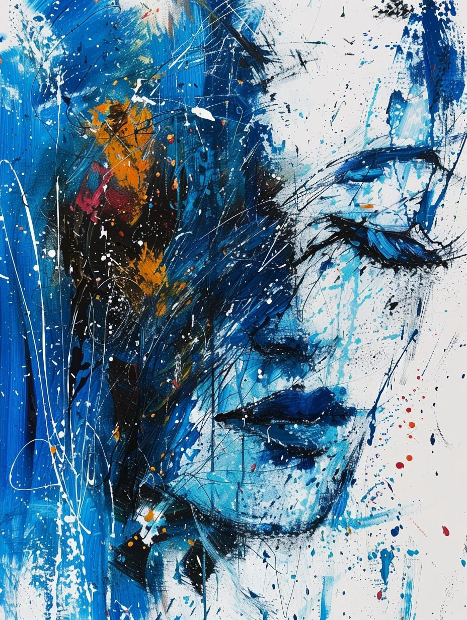 Azure Echoes of Feminine Grace - Image 2