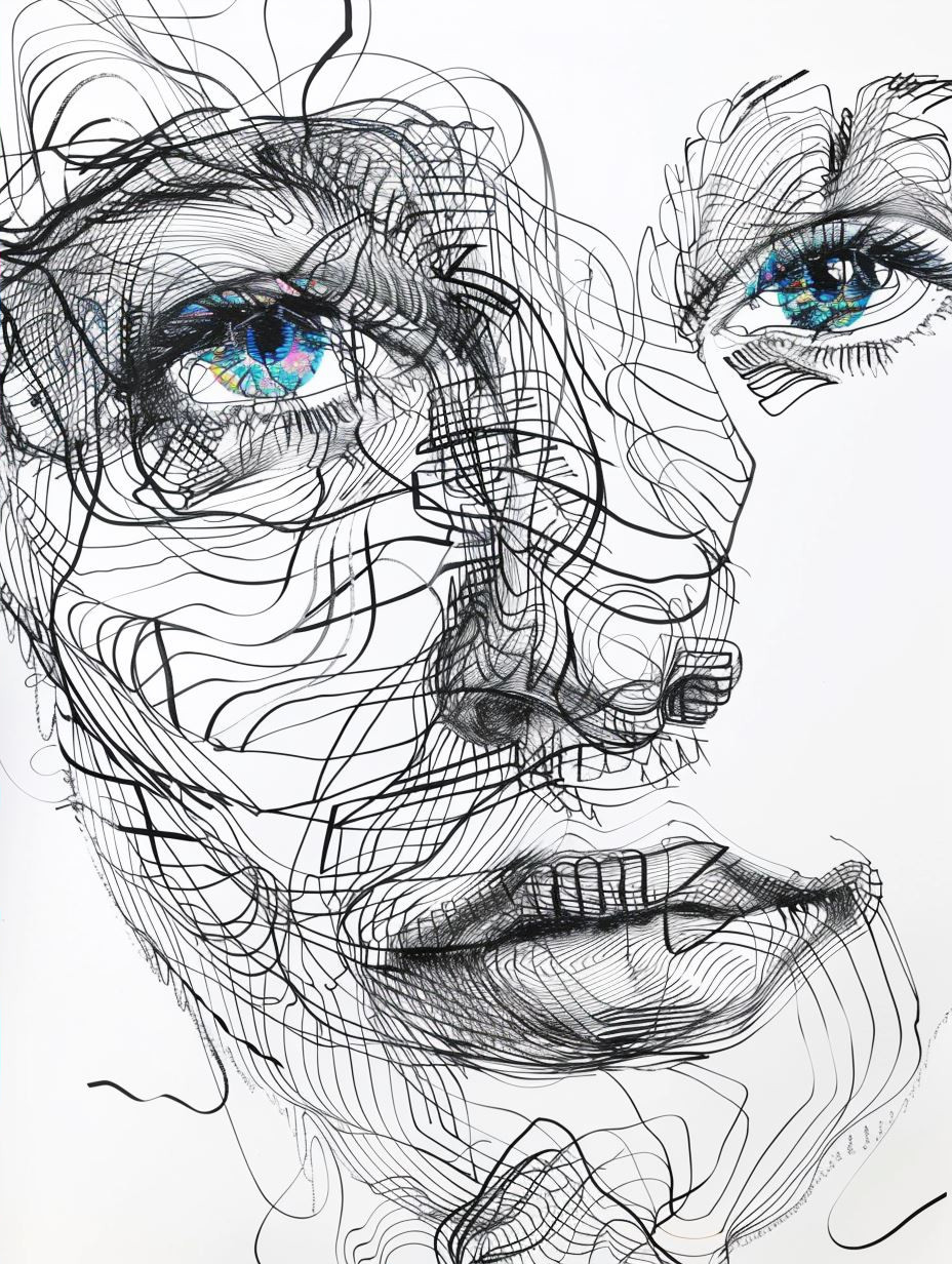 Fragmented Soul Scribble Portraits - Image 2