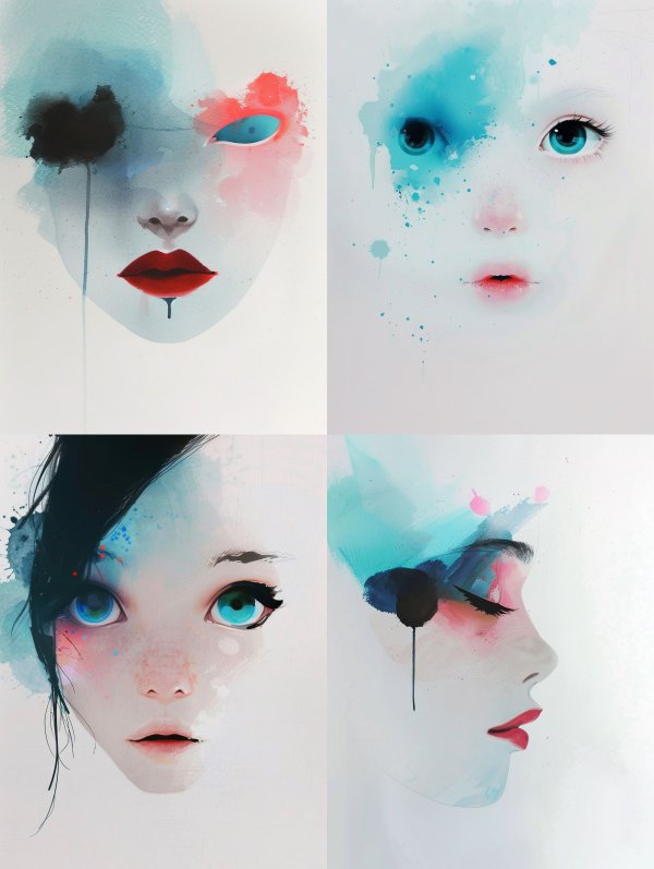 Ethereal Echoes in Watercolor