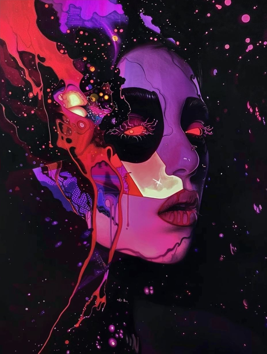 Neon Violet Cyberpunk Dream - Image 4
