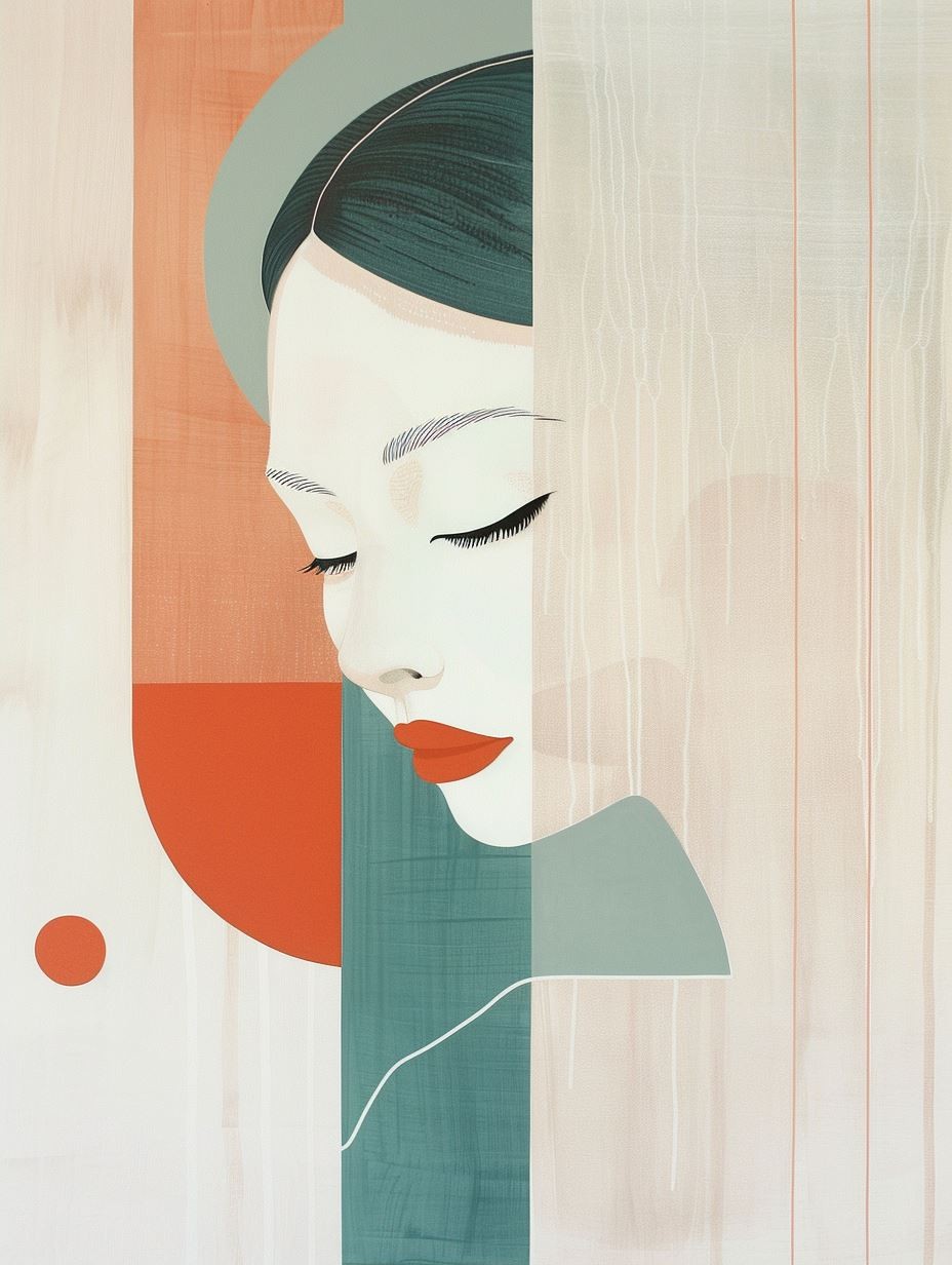 Minimalist Geometric Portrait Study - Image 2