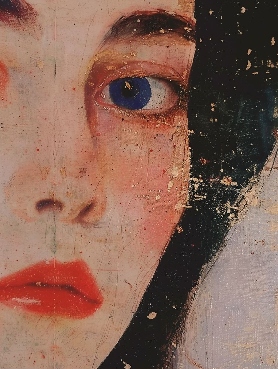 Textured Canvas Portrait Study - Image 2