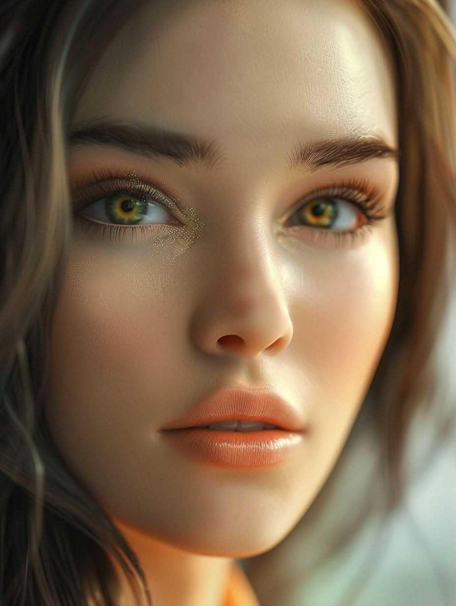 Ethereal Glow: A Study in Digital Beauty - Image 1