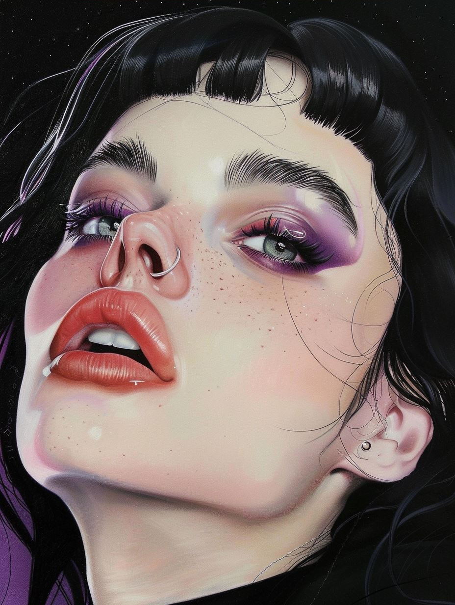 Ethereal Gaze Neon Portraits - Image 4