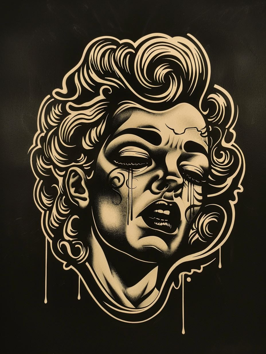 Dramatic Noir Portrait Artistry - Image 1