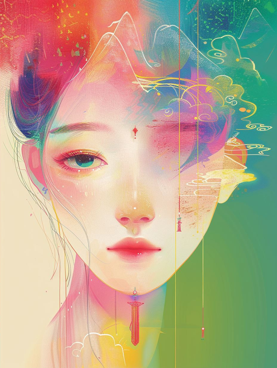 Vibrant Ethereal Watercolor Portraits - Image 2
