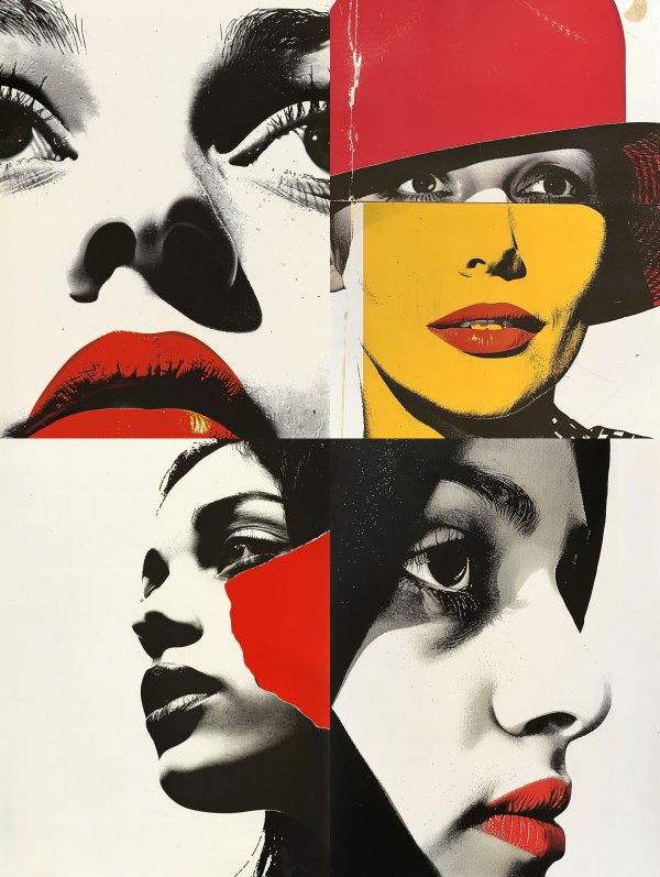 Bold Pop Art Portrait Collage