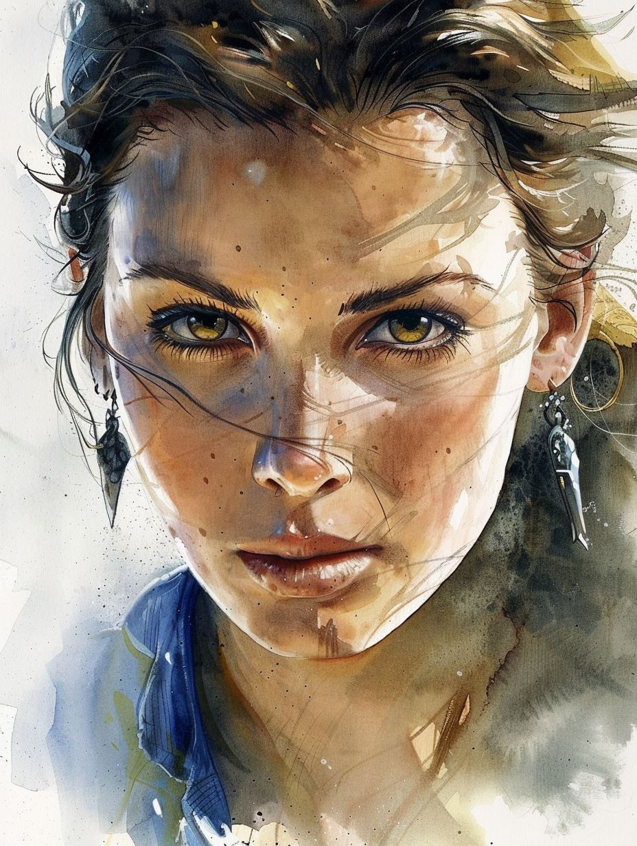 Whispers of the Soul: Watercolor Portraits - Image 1