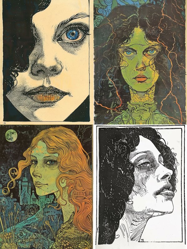 Mystic Gazes: A Study in Ethereal Portraits