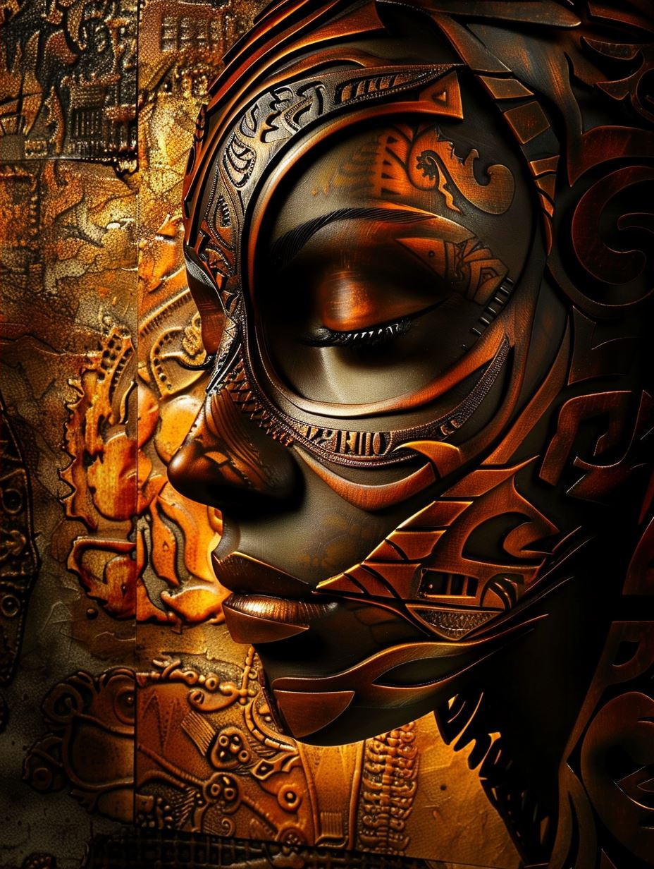 Golden Ember Mystical Portrait - Image 4