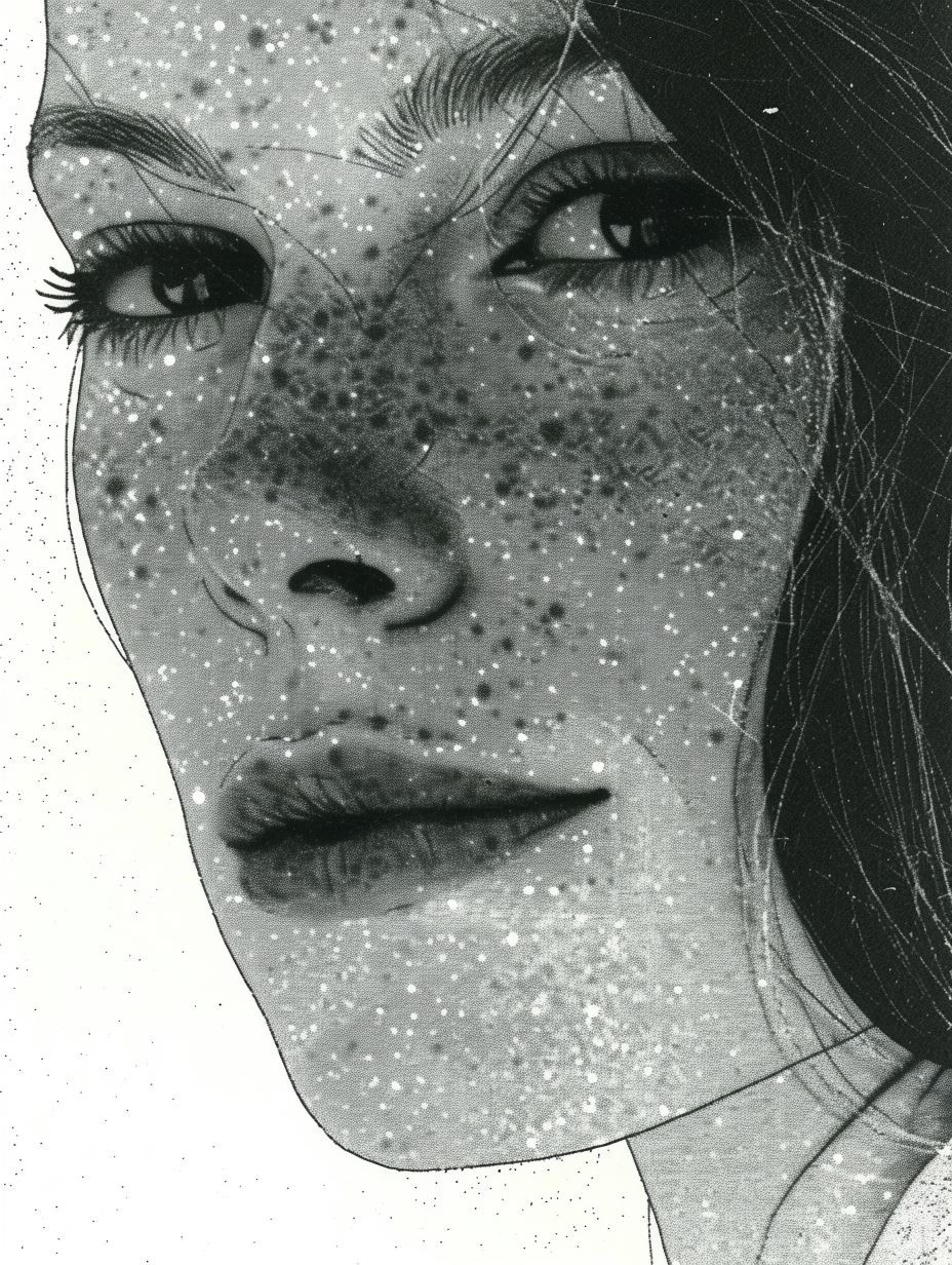 Dramatic Ink Hatching Portrait - Image 2