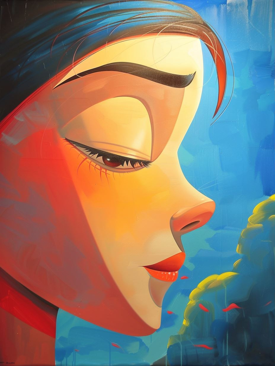 Vibrant Ethereal Portrait Study - Image 1