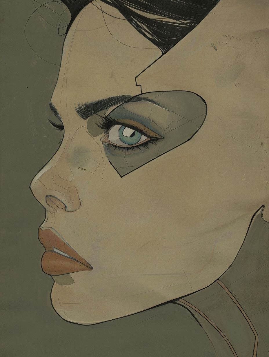 Sepia Toned Military Sketch - Image 3