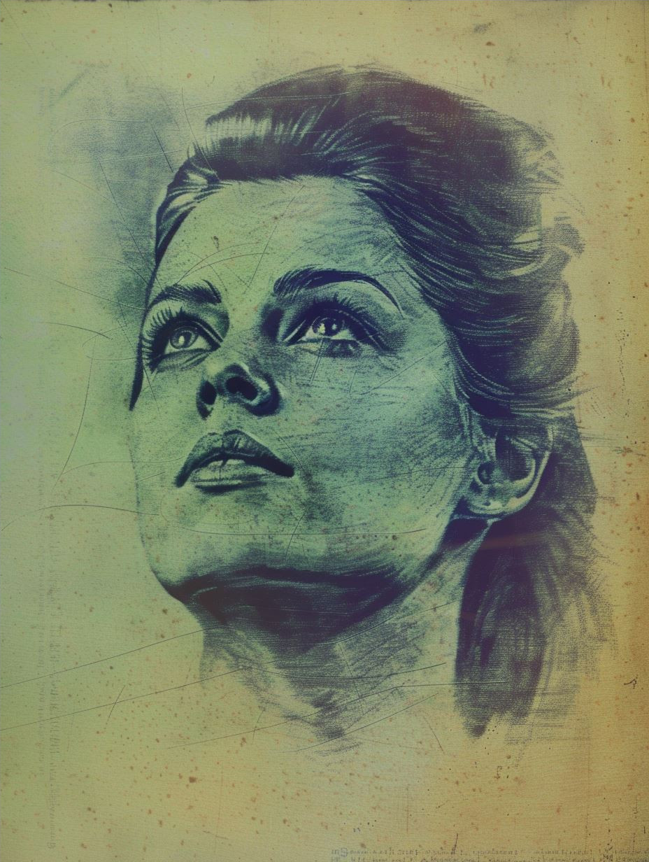 Neon Gaze Cosmic Portrait - Image 4