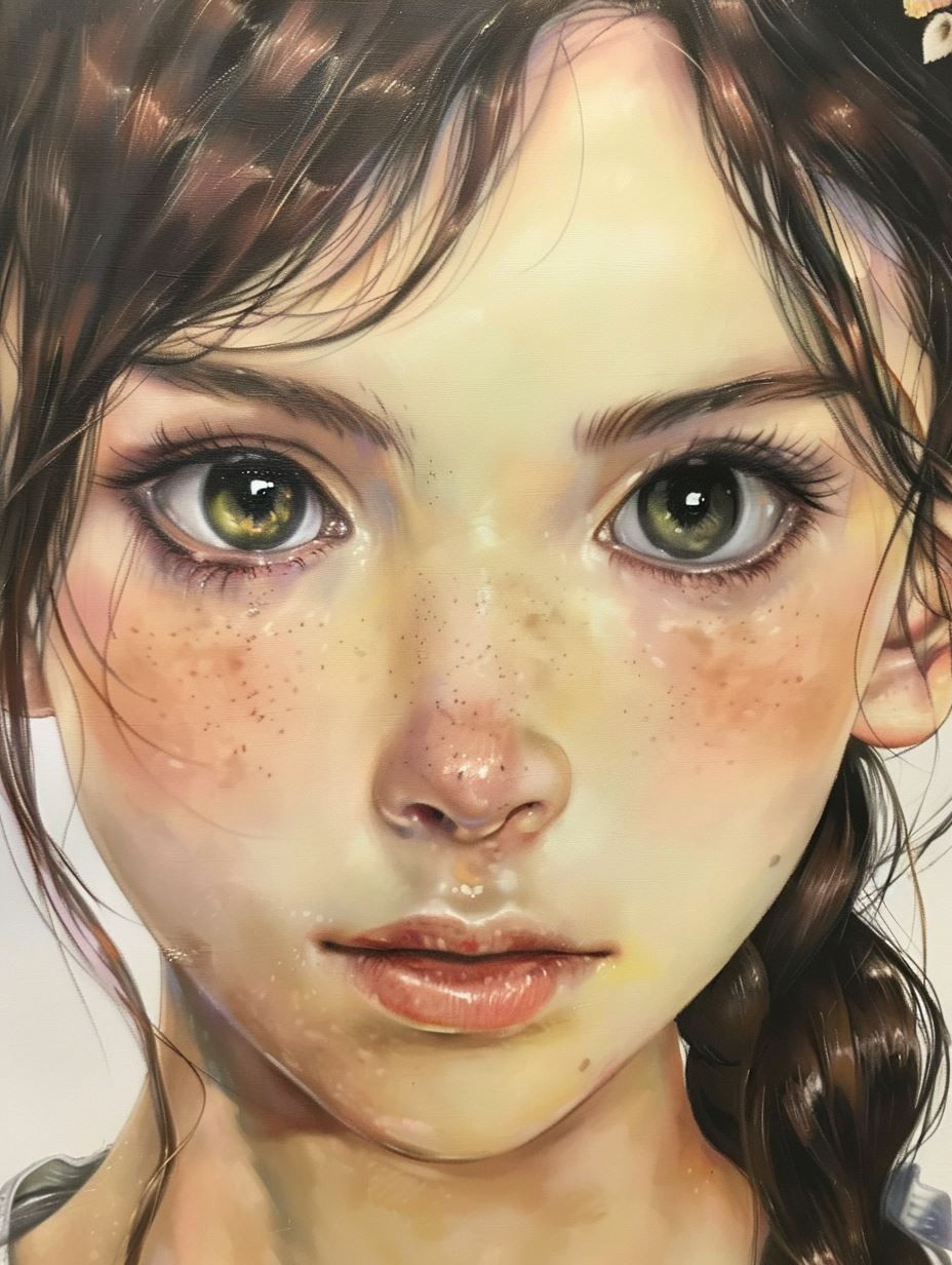 Ethereal Gazes: Hyper-Realistic Portrait Art - Image 3