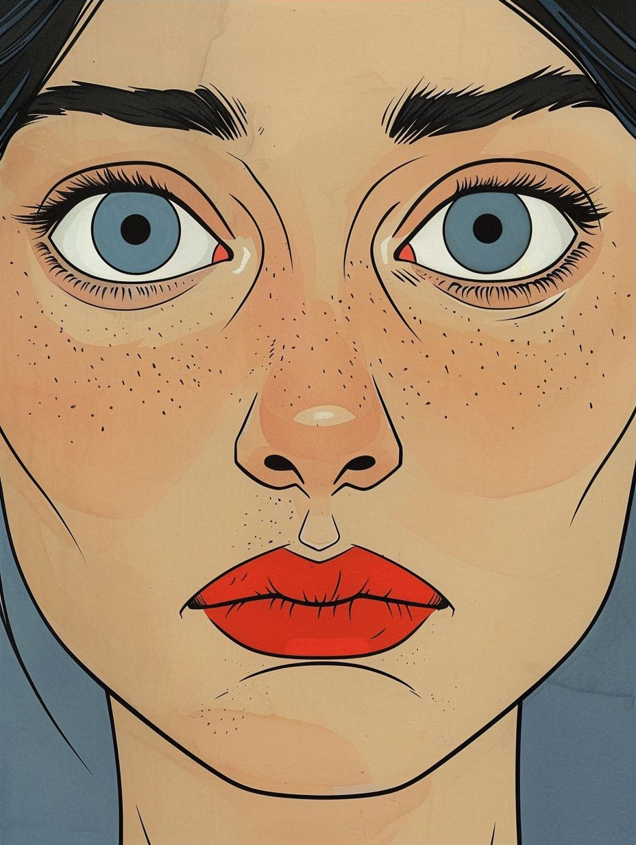 Emotional Portraits in Graphic Style - Image 3